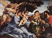 Lorenzo Lotto Madonna and Child with Saints and an Angel oil painting picture wholesale
